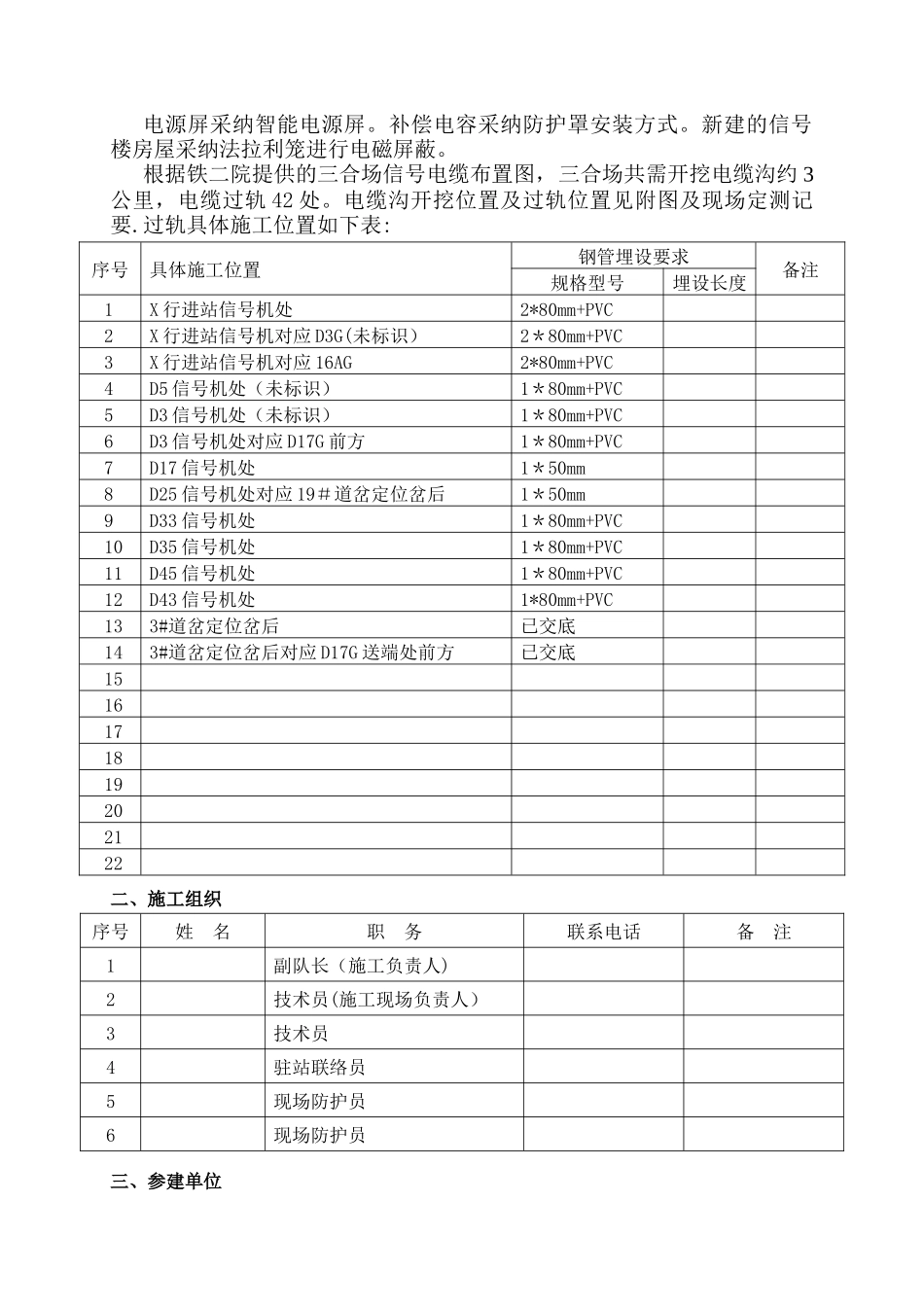 宝成线三合场电缆沟开挖、电缆过轨施工方案_第2页