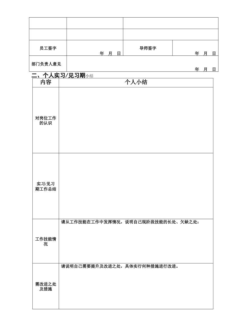 实习生见习期跟踪考核表_第2页