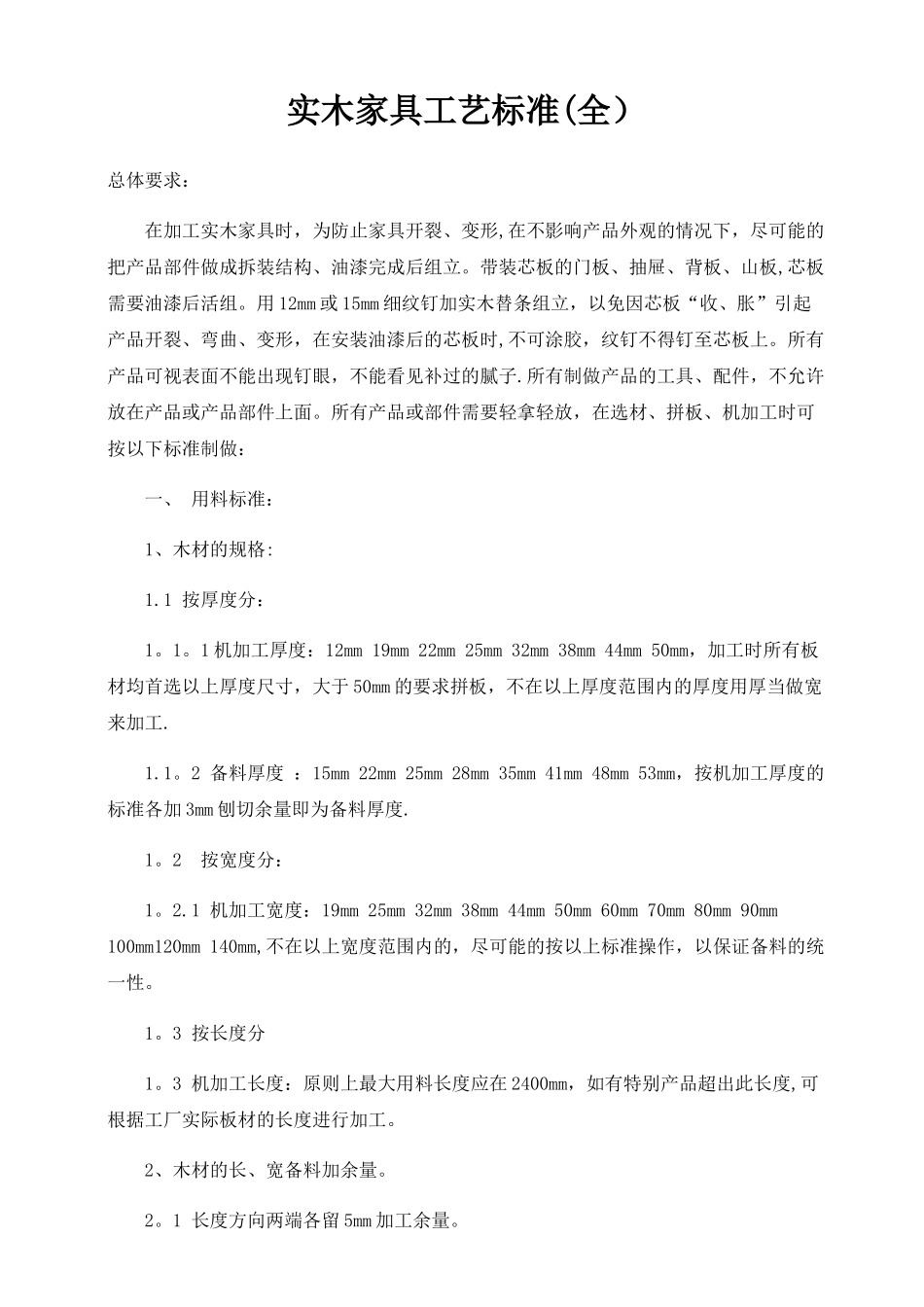 实木家具工艺标准_第1页