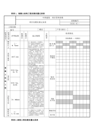 实测实量测量表格