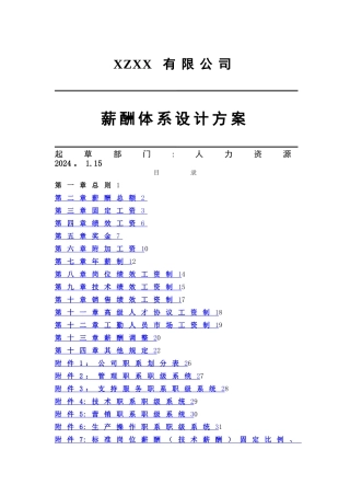实用全面的薪酬体系设计方案