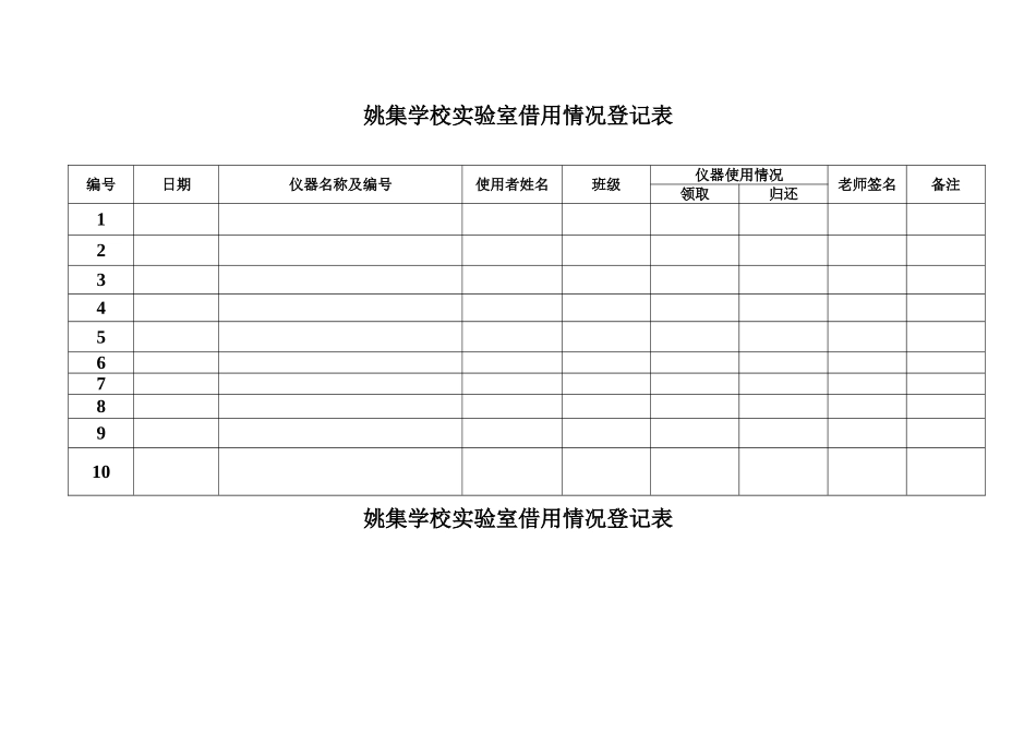 实验室仪器借用登记表_第1页