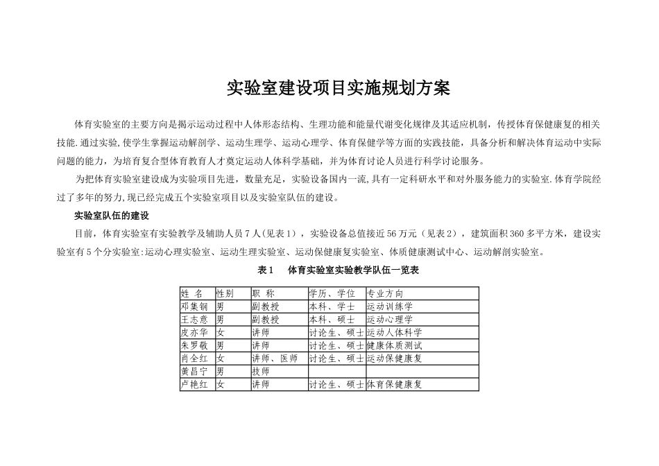 实验室建设项目方案_第1页
