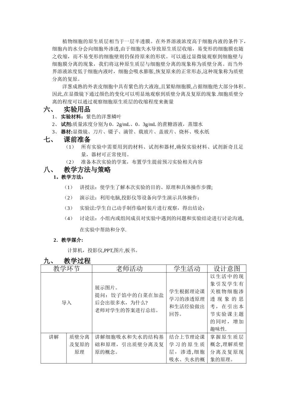 实验：观察洋葱表皮质壁分离及复原_第2页
