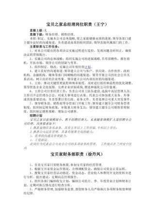 宠物店岗位职责及招聘计划