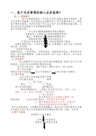 客户关系管理业务流程