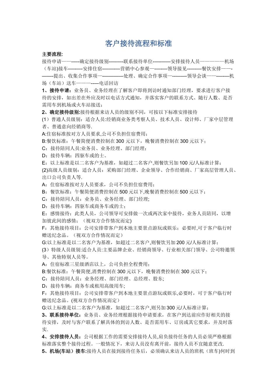 客户接待流程图_第1页