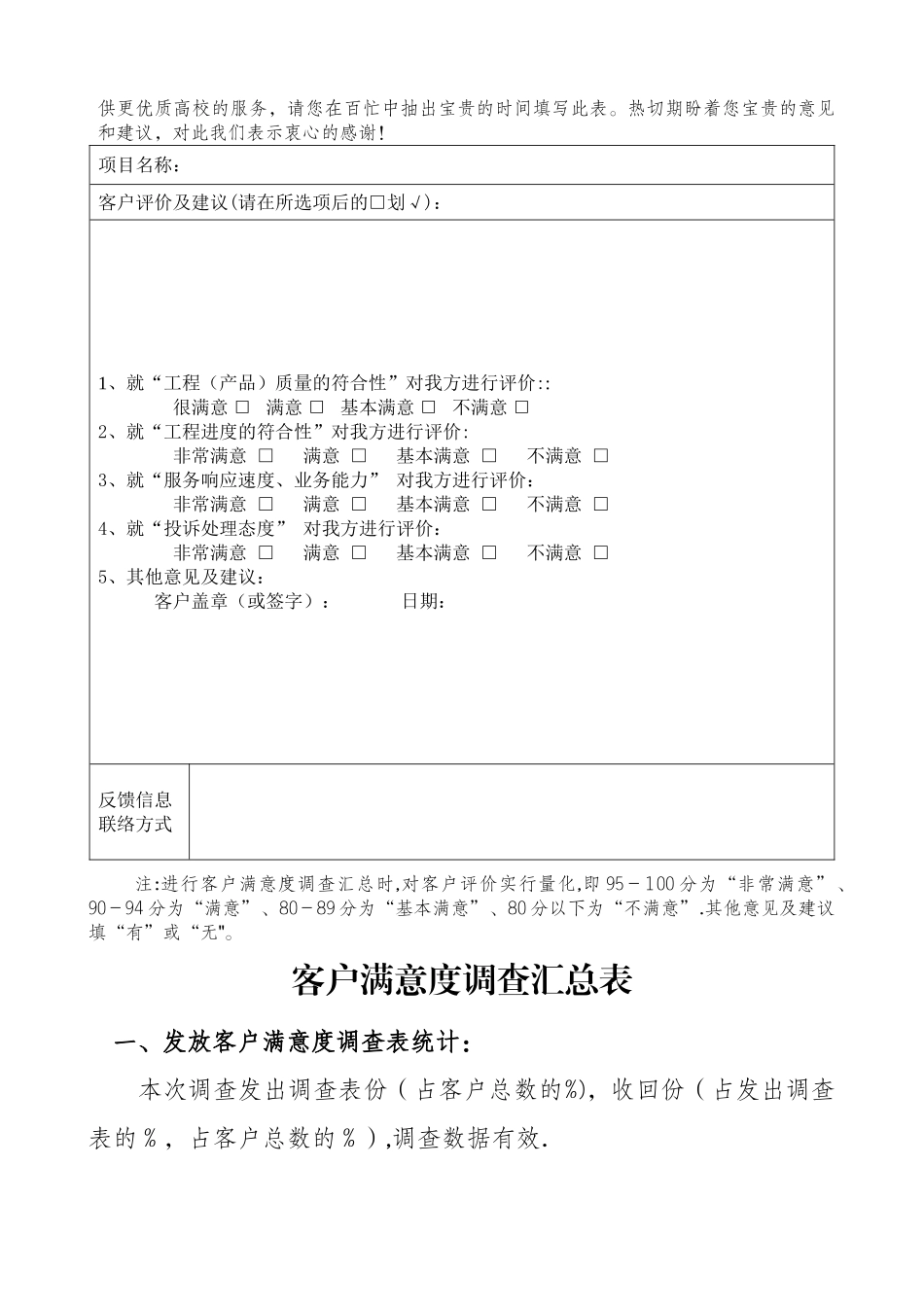 客户满意度调查表(模板)_第3页
