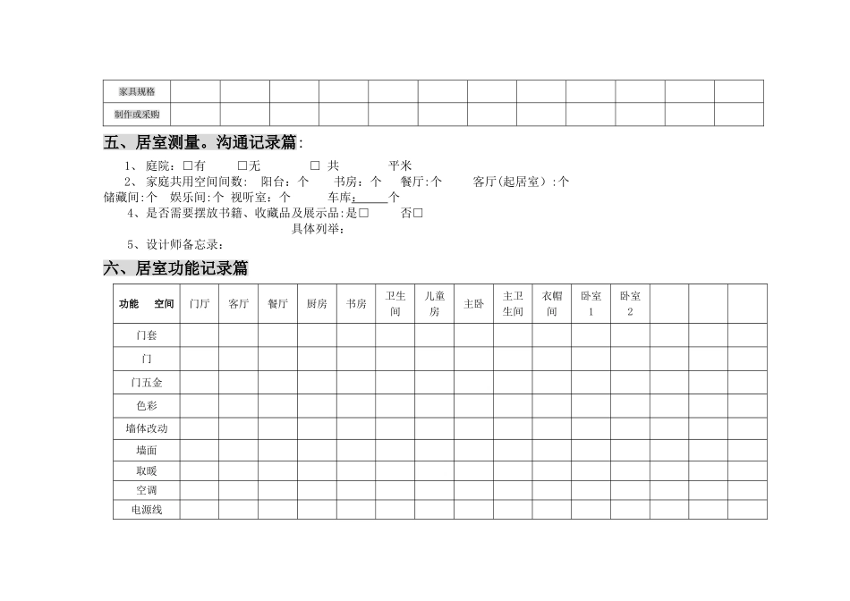 客户装修意向调查表_第3页