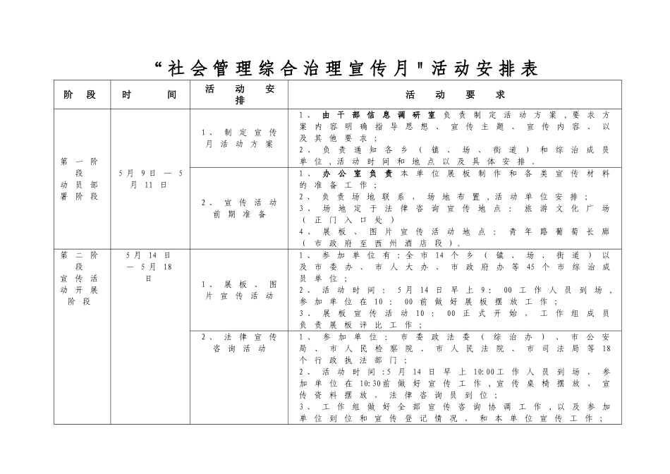 宣传活动安排表_第1页