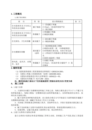 室内腻子施工方案