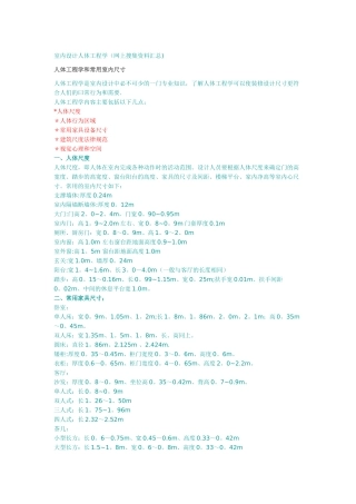 室内设计人体工程学