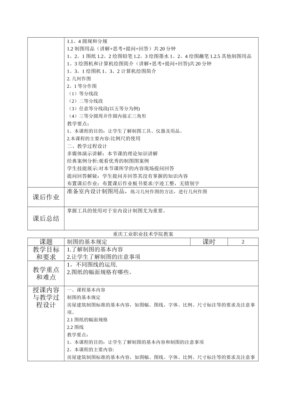 室内设计制图与识图规范教案_第2页