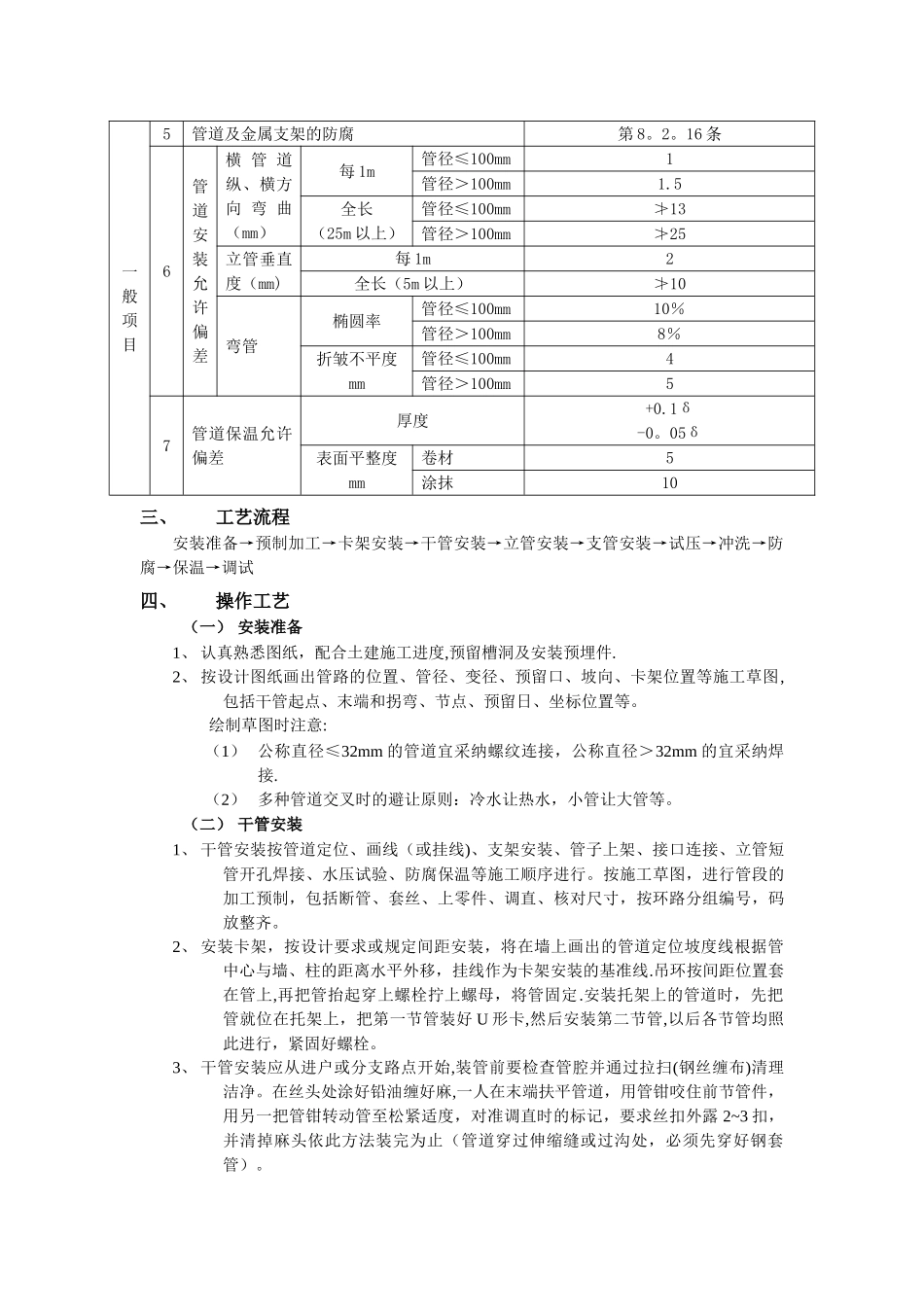 室内采暖管道安装方案_第2页