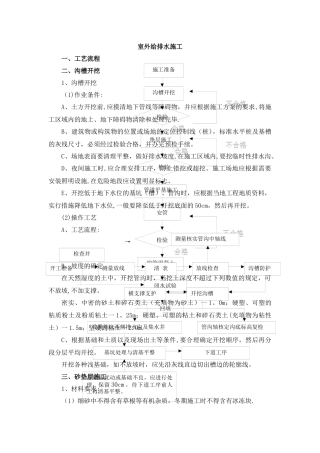 室外给排水施工方案