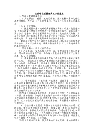 室外雨排水管线施工质量通病及防治措施