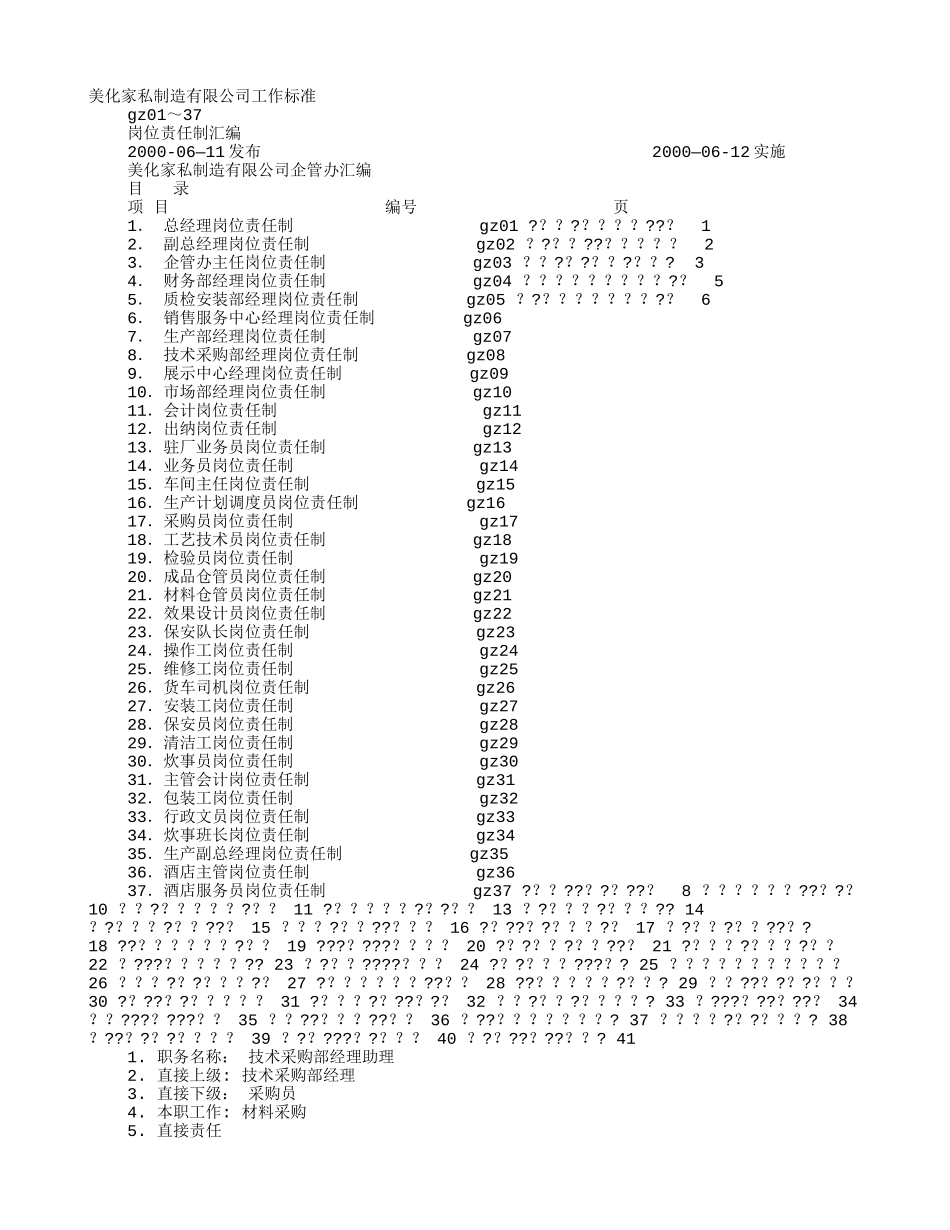 家具厂岗位职责_第1页