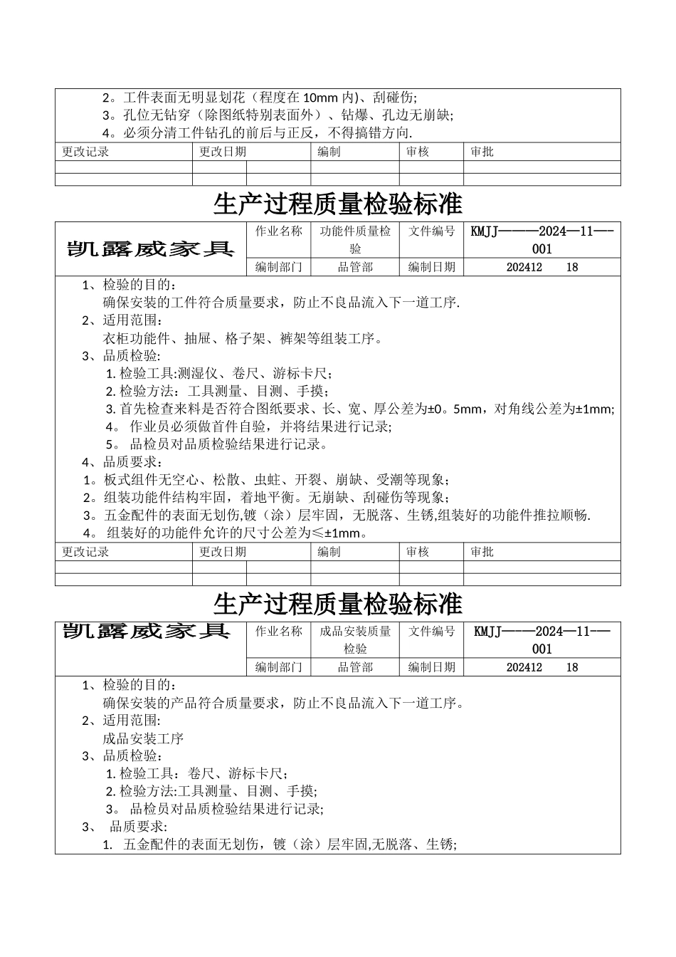 家具生产过程质量检验标准_第3页