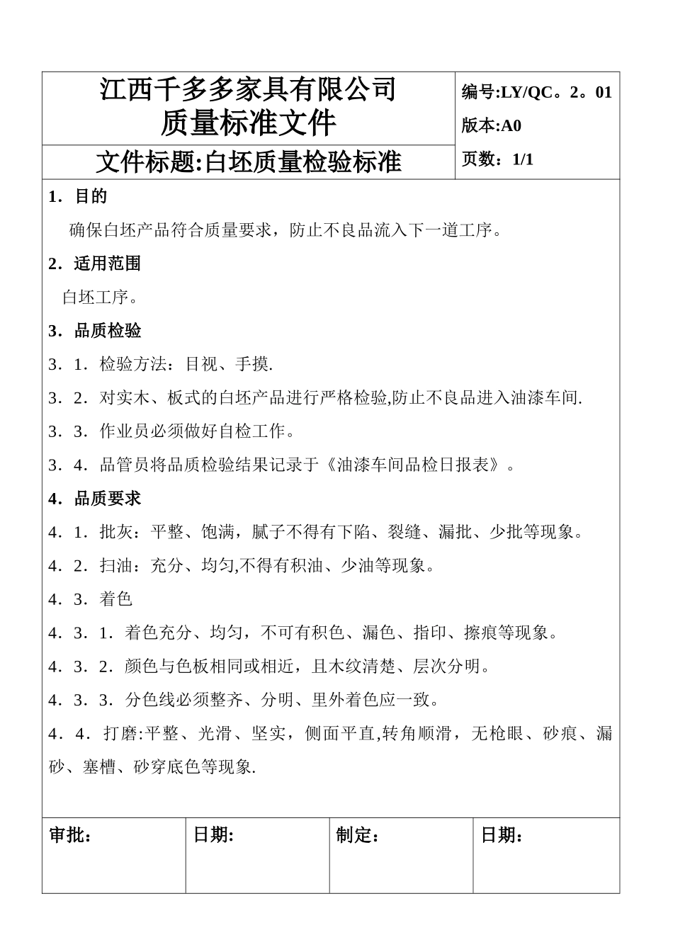 家具质量检验标准_第1页