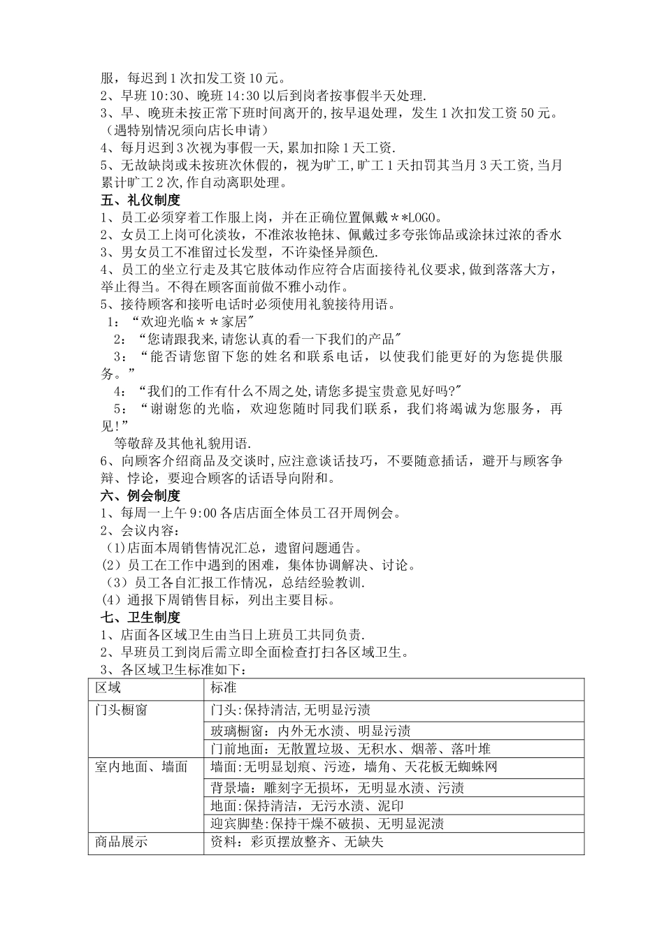 家居店面管理制度全_第2页