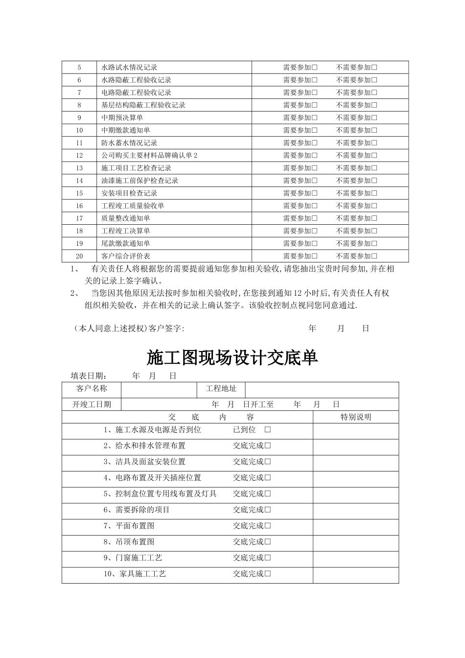 家装企业常用表格40个_第2页