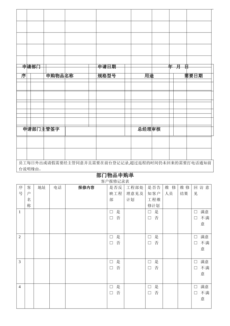 家装公司客户管理常用表格_第3页