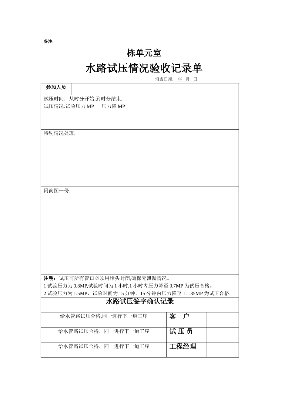 家装水电施工验收单_第3页