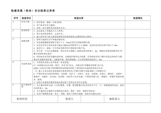 宿舍安全检查记录表