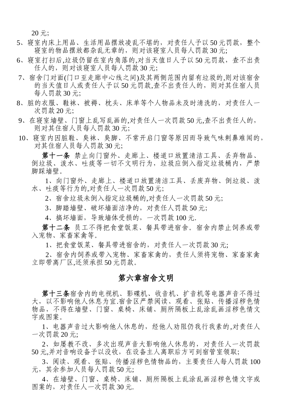 宿舍管理处罚条例_第3页