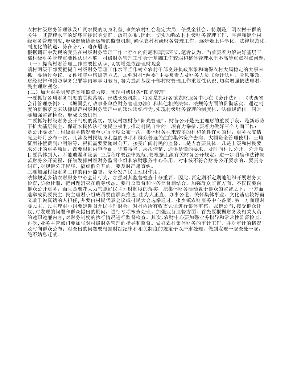对农村村级财务管理的思考_第2页