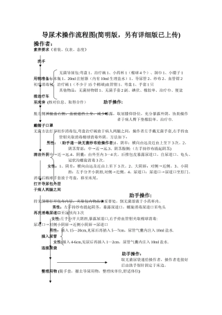 导尿术操作流程图(珍藏版)