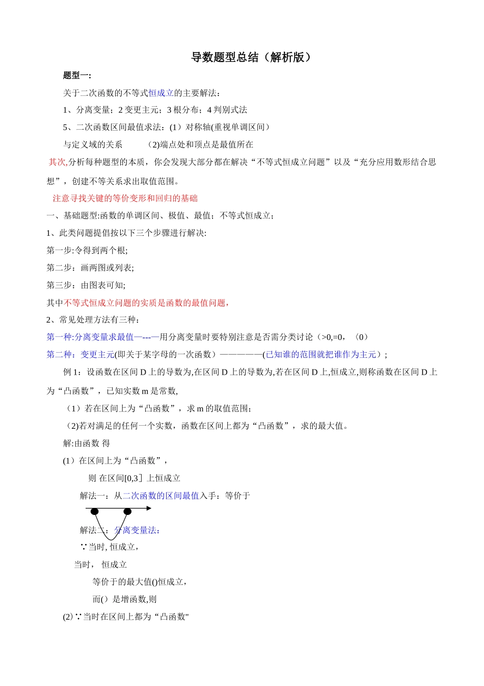 导数各类题型方法总结_第1页