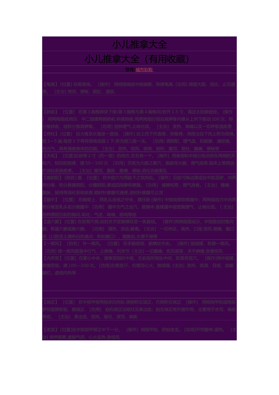 小儿推拿图片大全-受益匪浅_第1页