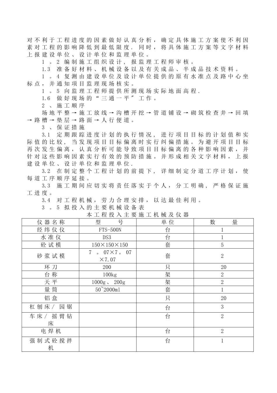 小区排水道路施工方案_第3页