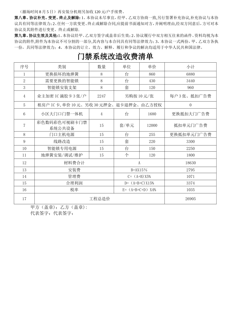 小区门禁系统整改合同_第2页