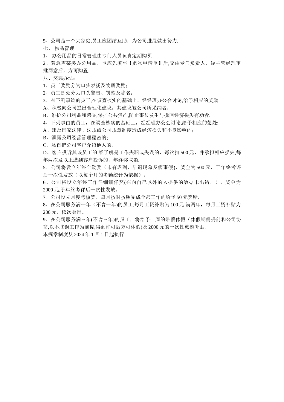 小型公司规章制度_第2页