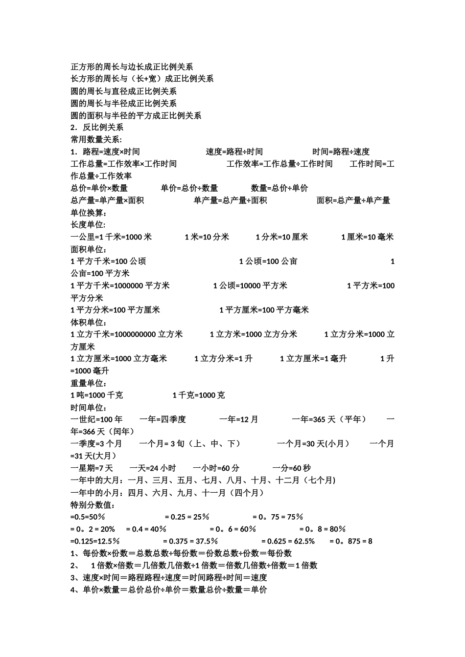 小学一至六年级数学公式大全.经典总结_第2页