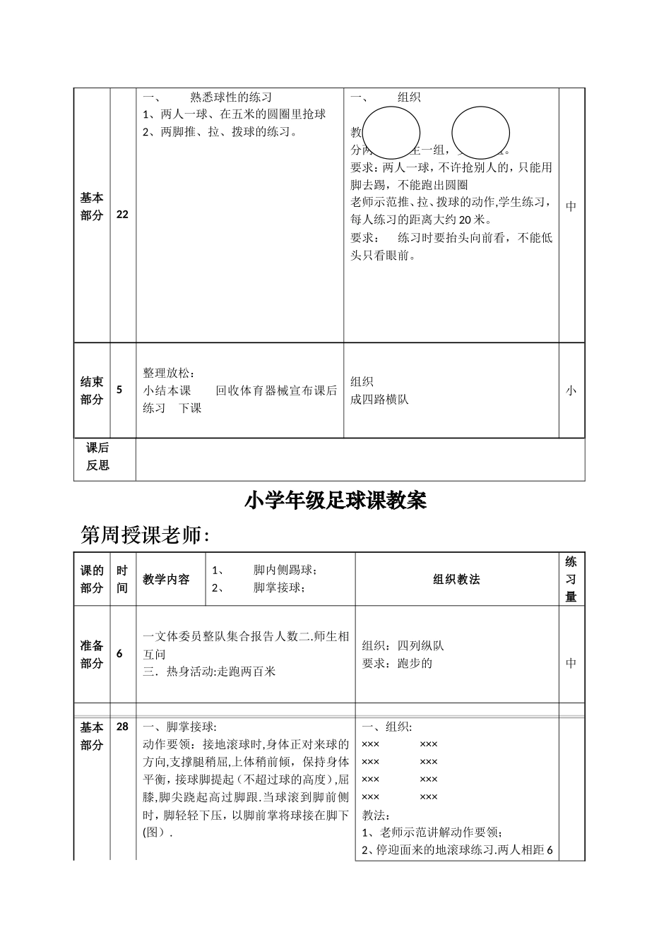 小学三年级足球课教案_第3页