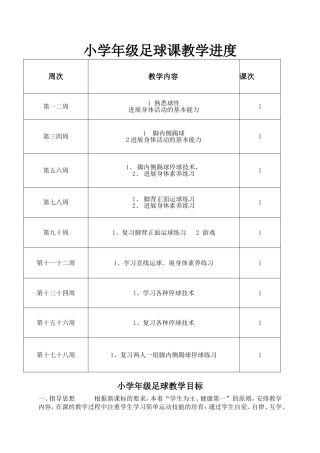 小学三年级足球课教案