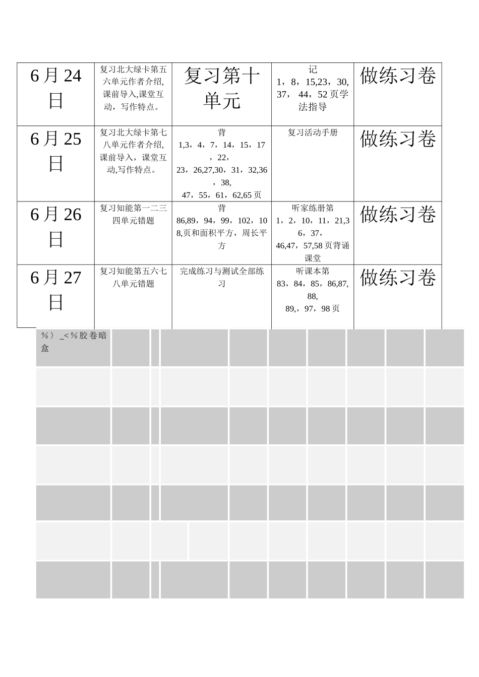 小学五年级语数英科四科计划表_第2页