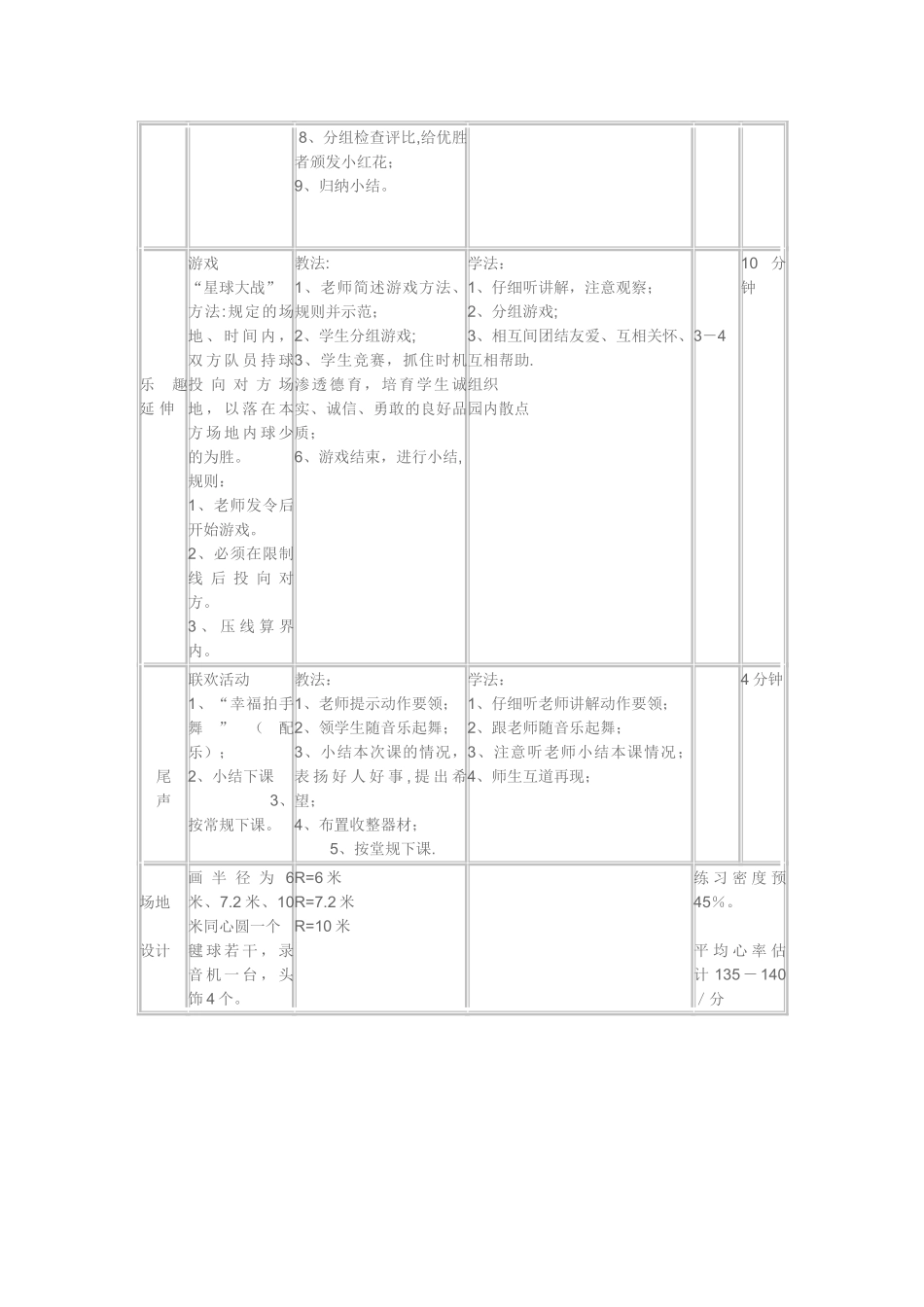 小学体育优质课教案_第3页