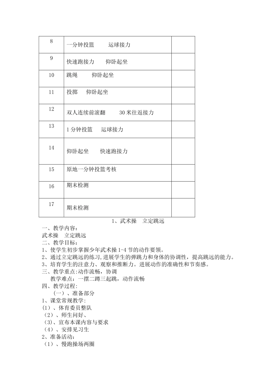小学体育六年级下册体育教案_第2页
