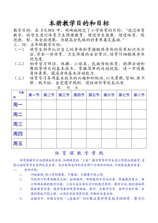 小学体育六年级跳绳教案