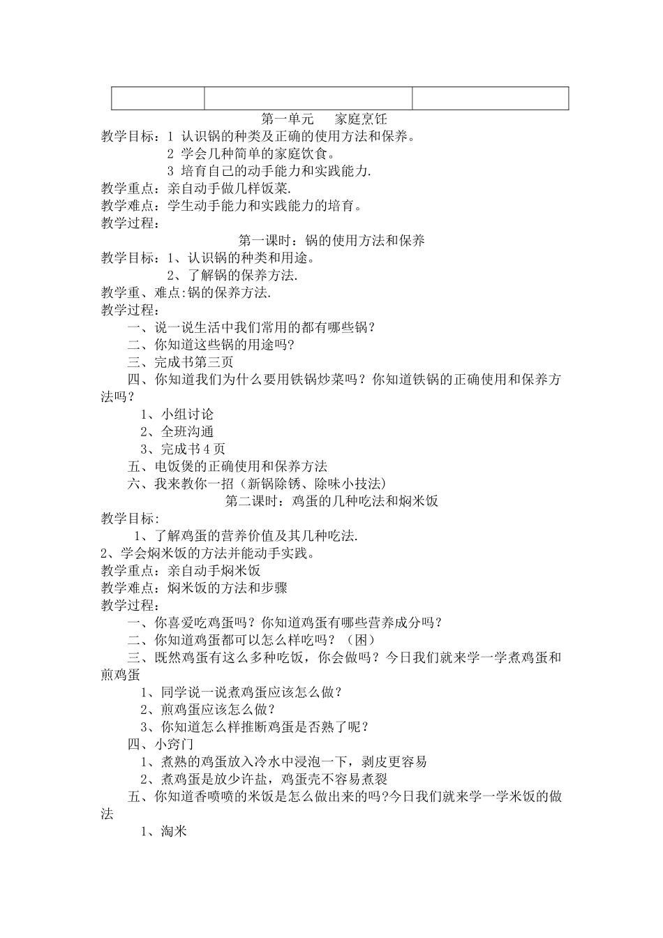 小学六年级劳技教案_第2页