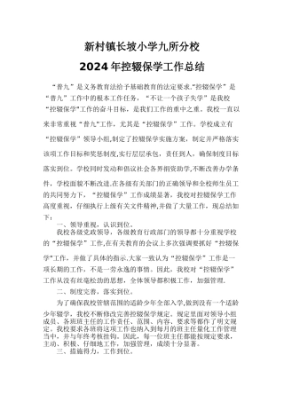 小学控辍保学工作总结