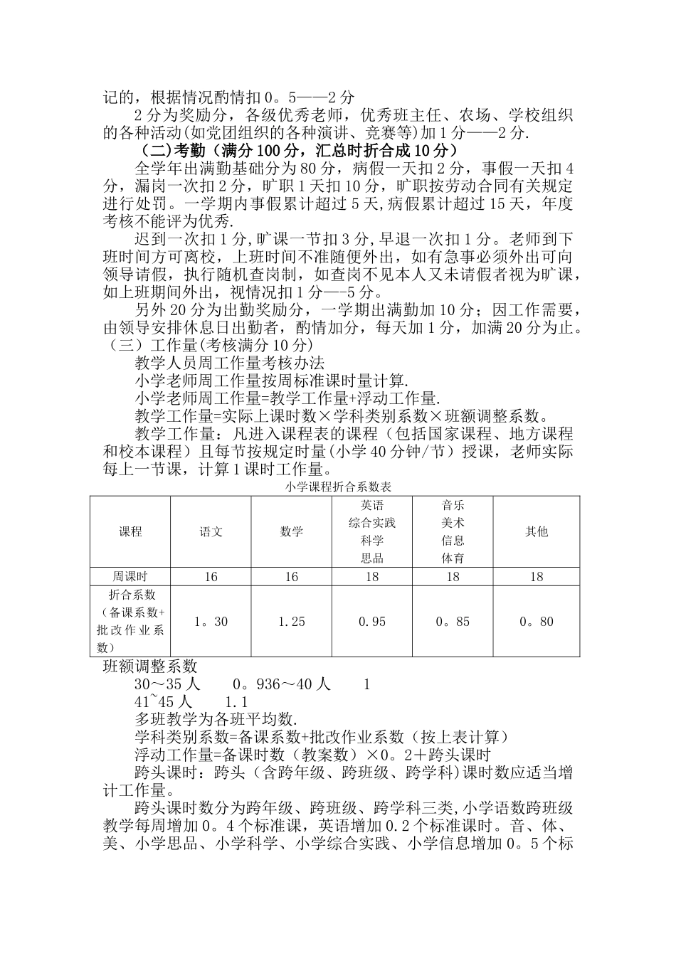 小学教师考核方案_第2页