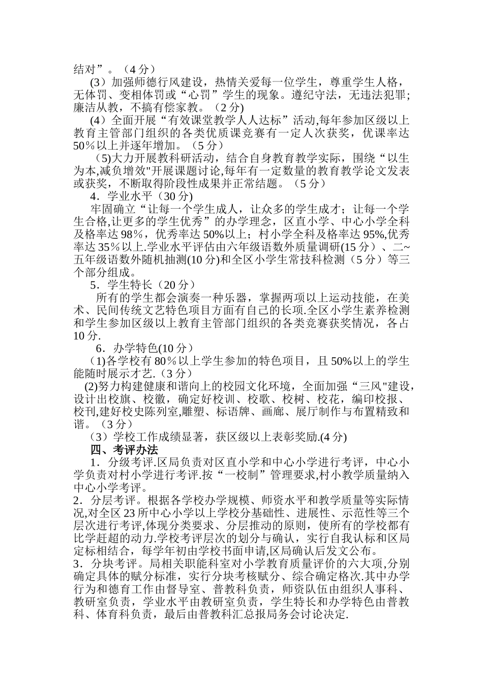 小学教育质量综合评价方案及细则_第2页