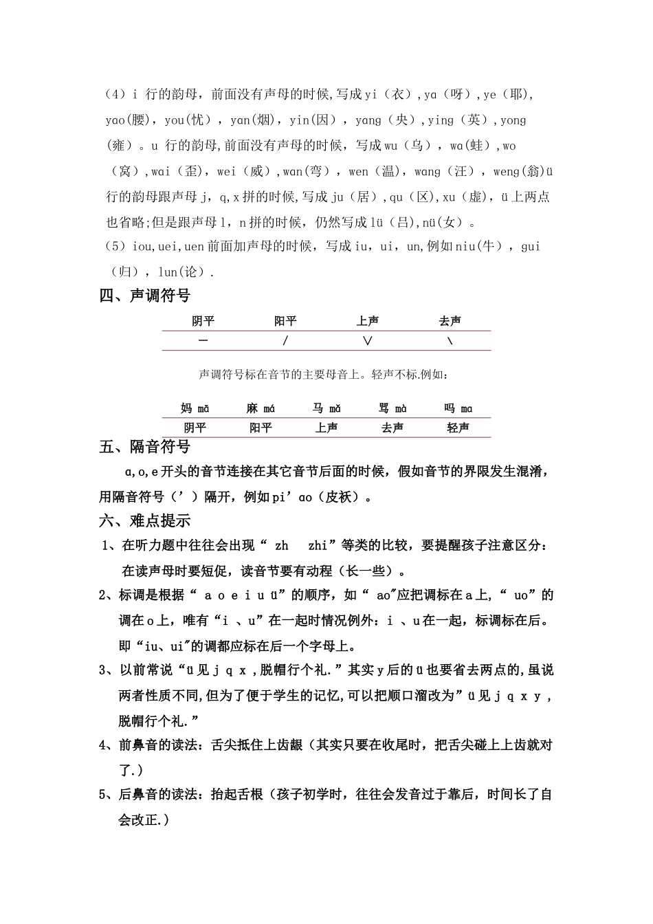 小学汉语拼音字母表_第2页