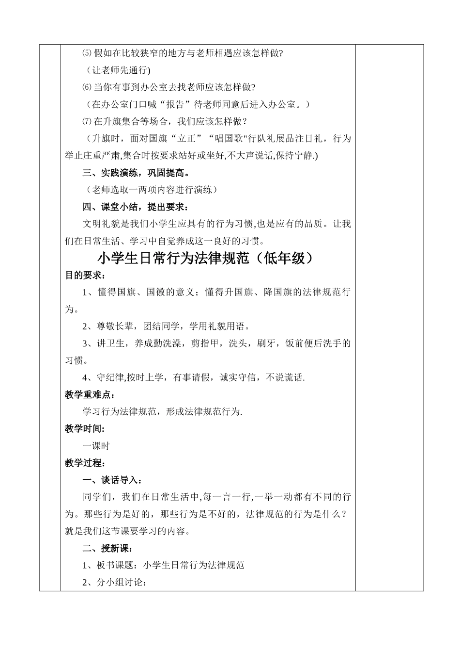 小学生日常行为规范教案_第2页