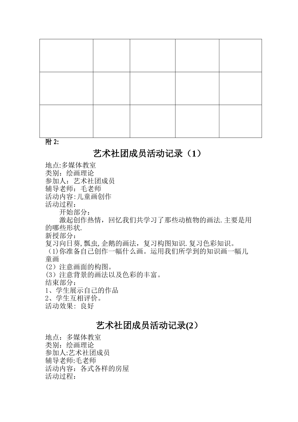 小学艺术社团活动成果展示方案_第2页